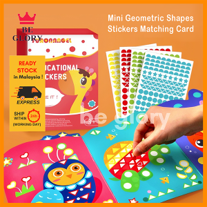 Colorful Educational Stickers Set with Owl and Geometric Designs Ready Stock in Malaysia Express Ship Within 24 Hours