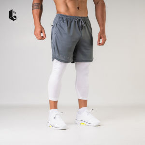 Celana Pendek Legging Panjang Olahraga 2in1 Baselayer Manset Compression Short Pants Dry Fit Polos Gym Fitness Running Lari Jogging Training