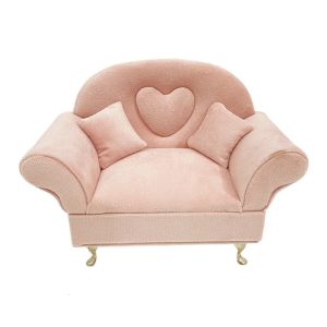 1/6 Scale Dollhouses Loveseat Sofa Model Jewelry Box for Decoration and Pretend Play Scene