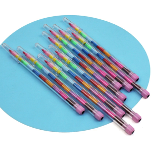 10/24Pcs Painting Stitching Crayons Building Blocks Kid Color Crayons Stackable Crayons for Kids Detachable Crayon Set