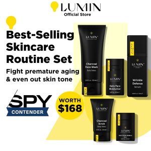 LUMIN | Bad Ass Bundle: Cleanse Balance Skin’s pH Exfoliate Moisturize Boost Sun Damage Repair