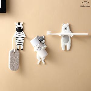 HKStorage Lovely animal Fridge Hook Key Wall Crochet Holder Removable Kitchen Hooks Home Decor key holder wall can Washed holder wall hook