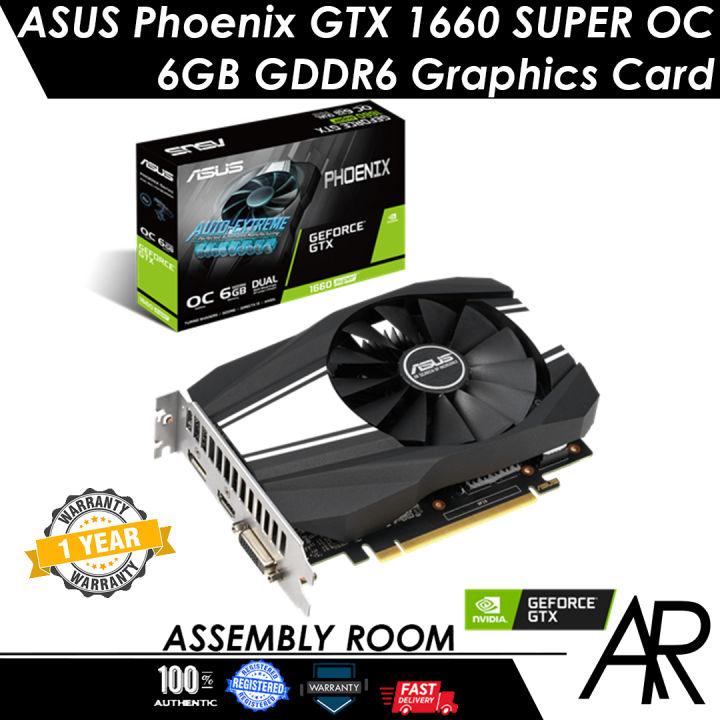 ASUS Phoenix GeForce GTX 1660 Super OC 6GB GDDR6 Graphics Card GPU ...