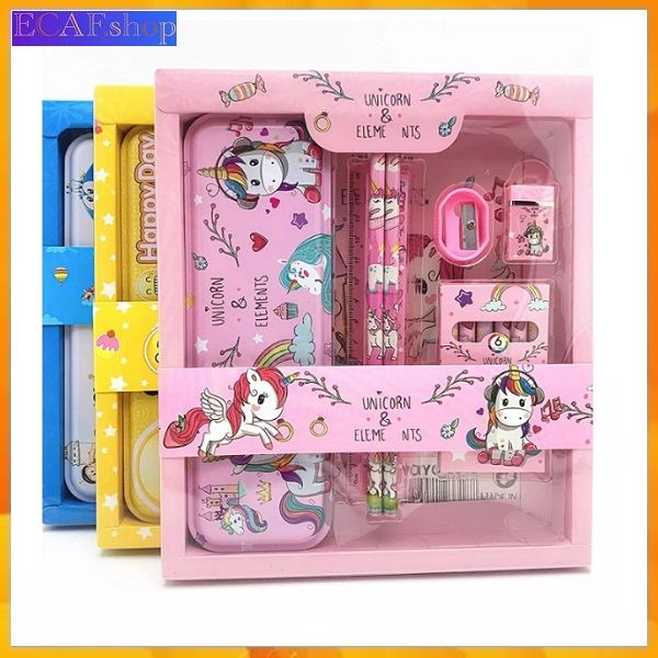 7in1 Set Cute Character Stationery Set Boy/Girl Kids School Supplies ...