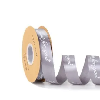 006 Satin Ribbon JUST FOR YOU Ribbon 2.5cmX35Yard | Korean ribbon for bouquet ribbons