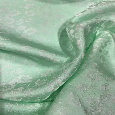 Vải Lụa Tơ Tằm may áo dài hoa cải xanh mint Palacesilk may áo bà ba áo dài và các loại váy đầm
