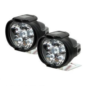 LAMPU TEMBAK SOROT SPION 12V - 80V 15 WATT LED WARNA PUTIH WHITE SUPER BRIGHT TERANG MOTOR 6 WATT 6 LED 9 MATA