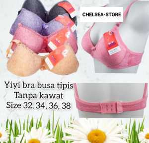 1Pcs Bra Busa Tipis YIYI Polos  - BH Wanita / Remaja Polos Tanpa Kawat Extra Comfort (random)