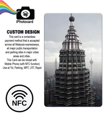 TOUCH N GO CARD - CUSTOM DESIGN -(KLCC) Card Reload with Mobile Phone Use at TolParkingMRT LRTRapid NFC TNG CARD