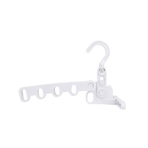 ชั้นวางพักจานเสื้อเอนกประสงค์แบบพกพาสำหรับประหยัดพื้นที่ตู้เสื้อผ้าพับได้ทำจากราวแขวนเสื้อผ้า ABS ทนทาน