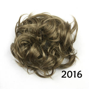 [Gnker] Curly Messy Bun Human Real Natural Hair Piece Scrunchie Hair Extensions Wig