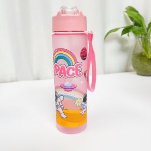 Botol Minum Portable Refillable Space Design Warna-Warni 750ml dengan Tali Pegangan 2608