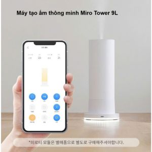 Máy tạo ẩm thông minh Miro Tower ( Hàn Quốc ) tích hợp đèn ngủ  có remote điều khiển dung tích 9L