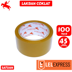 [TERMURAH] Lakban OPP Tape / Lakban Coklat KSATRIA Tape 100 Yard