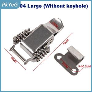 PkYeG Chốt lò xo 304 bằng thép không gỉ khóa Chốt chuyển đổi hộp công cụ bản lề Khóa Vali gỗ phụ kiện phần cứng đồ nội thất