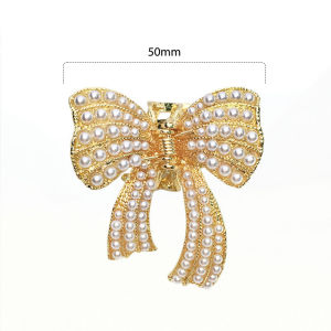 【Bosuer💛COD】Jepit Rambut Mutiara Busur Simpul Fashion Retro Elegan Korea Kekinian Aksesoris Hair Clip Terbaru 2022