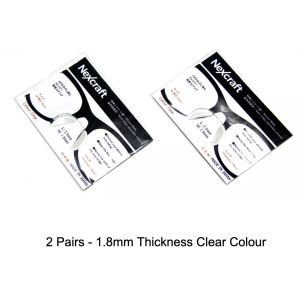 Nexcraft® - ( CLEAR / OPAGUE ) 2 Pairs Silicone Anti Slip Transparent Soft Silicone Nose Pad Clear Eyeglass Sunglasses Prescription Glasses Spectacles Stick on Self Adhesive Contoured Cushions Size 1.8mm 2.5mm (2 Pairs of Clear Colour)