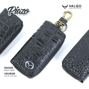[VALQO] PIAZO Gantungan kunci Kulit Sapi Bisa untuk Dompet STNK Remot Mobil Motor