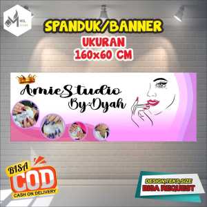 Spanduk Banner Size 160x60cm STUDIO DYAH  Free Custom Design Dan ukuran
