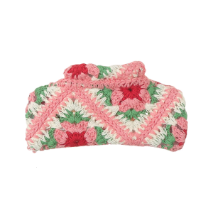 Handmade Crochet Hair Claw Clip Bohemian Flower Hair Accessories For Women Girl Beach Vacation Hair Styling Accessories