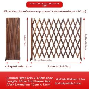 PURETEN Stretchable Wooden Fence 50/70cm Durable/odorless Home Garden Fence Outdoor Usable Extended Trellis Fence Garden Decoration