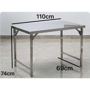 โต๊ะ โต๊ะสแตนเลส โต๊ะพับขาเหลี่ยม โต๊ะพับได้ โต๊ะพับอเนกประสงค์ ไม่ใช้พื้นที่ โต๊ะทํางานพับได้ โต๊ะประชุม มีขนาดให้เลือก