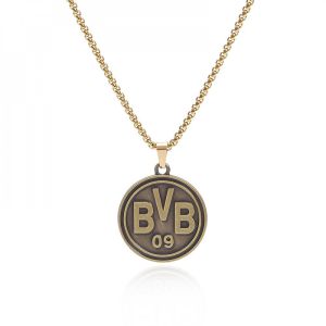 Distressed Antique Vintage Alloy Bronze Medal Logo Necklace Football Club Madrid Basa Chelsea Arsenal Milan Man.United City Bayern Boyfriend Fan Gift