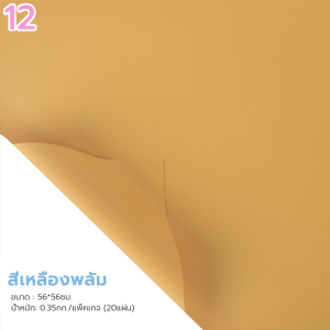 กระดาษห่อช่อดอกไม้ สีทึบ กันน้ำ แพค20แผ่น อุปกรณ์ห่อดอกไม้ DIY