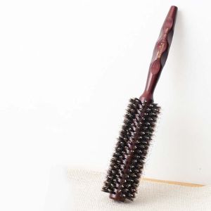 FOUNDTWO Dụng cụ tạo kiểu tóc Lược chải tóc xoăn lông porcine Phụ kiện tóc Làm tóc Lược uốn xoăn Di động Nylon Bàn chải tóc lông porcine Nam/Nữ