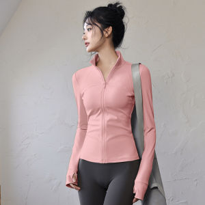 จัดส่งจากจีน [2025]lulu ท็อปโยคะแห้งเร็ว ฟิตเนสระดับสูง แขนยาว สำหรับผู้หญิง สำหรับกีฬาและวิ่งกลางแจ้ง 2025 ฤดูใบไม้ผลิ 3.8