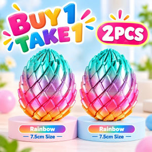 【BUY 1 TAKE 1】3D Printed Dragon Egg Fidget Toy Twist Decompression Stress Relief Sensory Toy Satisfying Click Sound Easter Gift for Kids Adults Childrens Puzzle Transformable Slime Ball Dragon Scale Egg