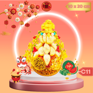 Tháp Tỏi Ông Địa Ngũ Sắc Cóc Phong Thủy - TỎI CÁT TƯỜNG