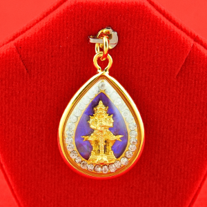 SSGOLD จี้ท้าวเวสสุวรรณ ประจำวันเสาร์ ล้อมเพชร จี้พระ จี้ทอง เครื่องราง ของขลัง กันน้ำ ทองเหมือนแท้ ไมครอน ไม่ลอก ทองชุบ