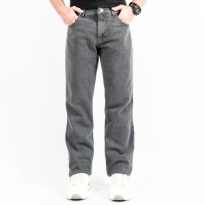 CELANA JEANS REGULER PANJANG PRIA DENIM STANDART BASIC KOREAN STYLE GREY RETRO