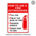 How to Use Fire Extinguisher PASS Sign - Laminated Signage - A4 / A5 Size. 