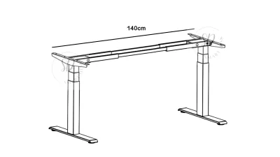 Standing Desk Dual Motor with Solid Wood Jointer Mahogany Table Top - SmartDeskPh