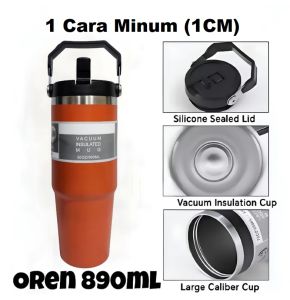 Tumbler Termos Handle Jumbo Vacum 890ml & 600ml Stainless Steel 304 Premium Quality Vacuum 8050 -YS