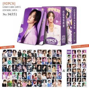 ELACCENT  92 miếng một hộp bộ sưu tập đồng xu ngoại vi xe buýt thẻ ảnh dán thẻ Lomo hai mặt