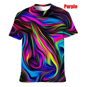 Tshirts for Men Color Dyeing Graphic T-Shirt 3D Short Sleeve Tops Mens T-Shirt