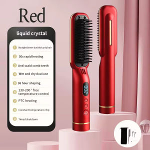 Electric Hot Comb Multifunctional Straight Hair Straightener Comb Negative Ion Anti-Scalding Styling Straightening Brush