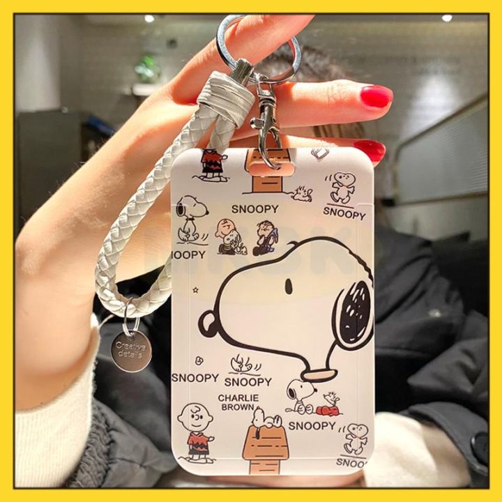 ⭐ MKBK ⭐ Snoopy ID Card Holder Cartoon Card Sleeve Photocard Pelindung ...