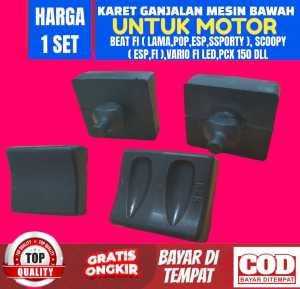 1 set karet ganjalan mesin bawah beat lama beat pop sporty street scoopy esp fi vario 110 karet rangka sasis tangah bantalan mesin pcx 150 cbu pcx k97 adv 150