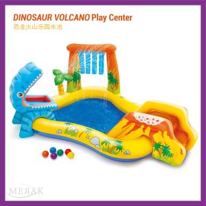 INTEX Dinosaur Volcano Slide Park Children Swimming Pool Playground Toy Gelongsor Kolam Renang Mainan Budak 57444 恐龙火山乐园水池