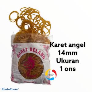 KARET GELANG/KARET KUNING/KARET MURAH/KARET GELANG KUNING/KARET GELANG KECIL/KARET GELANG 1 ONS MEREK ANGEL UKURAN 1 ONS 14 MM TERMURAH