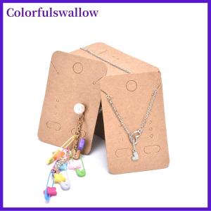 Colorfulswallow 100pcs bông tai vòng cổ chủ thẻ hiển thị trang sức hiển thị Kraft Thẻ Nhãn