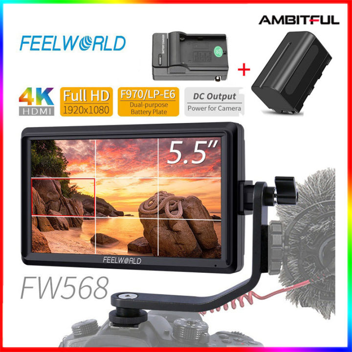 FEELWORLD FW568 V3 5.5 inch 4K HDMI On Camera Field DSLR Monitor Small ...