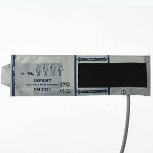 Single Tube Good Quality Nylon Blood Pressure Cuff  Adult Child Pediatric Infant Neonate 5 size NIBP Cuff With TPU bladder. Compatible to Blood Pressure Monitor M*INDRANY T5 T8 IMEC UMEC N12 N15 Patient Monitor