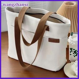 wangzhansi New Canvas Tote Túi cho phụ nữ công suất lớn duy nhất Vai Túi sinh viên các lớp học đi lại mang túi Phụ nữ túi xách giản dị