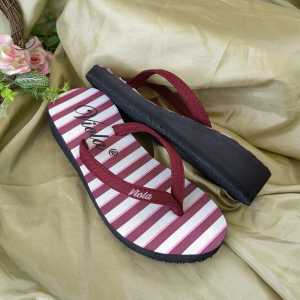 SANDAL WEDGES WANITA JEPIT HAK 3CM VIOLA ZEBRA TERBARU TERLARIS MURAH BERKWALITAS SANDAL WANITA JEPIT FLIP FLOP OUTSOL KARET ANTI SLIP SANDAL WANITA KEKINIAN 2023 SANDAL REMAJA KOREAN STYLE