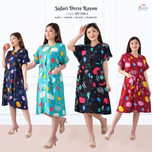Dress Rayon Forever Sweet DT Colorfull Buble Mamasize - Dress Santai / WV-108-2